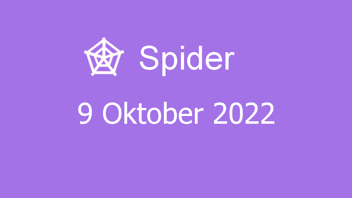 Microsoft solitaire collection - spider - 09 oktober 2022
