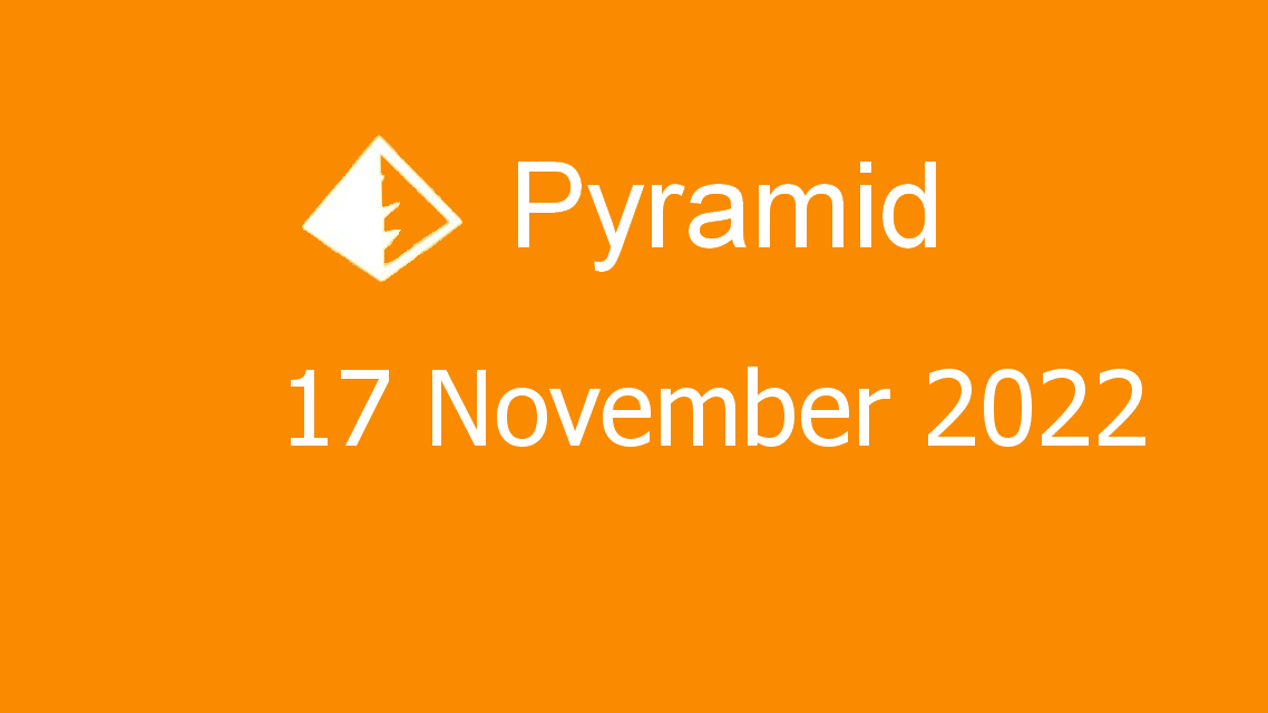 Microsoft solitaire collection - pyramid - 17 november 2022