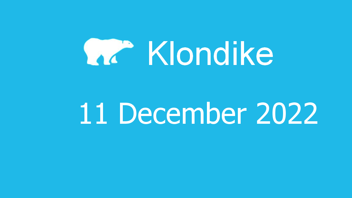 Microsoft solitaire collection - klondike - 11 december 2022