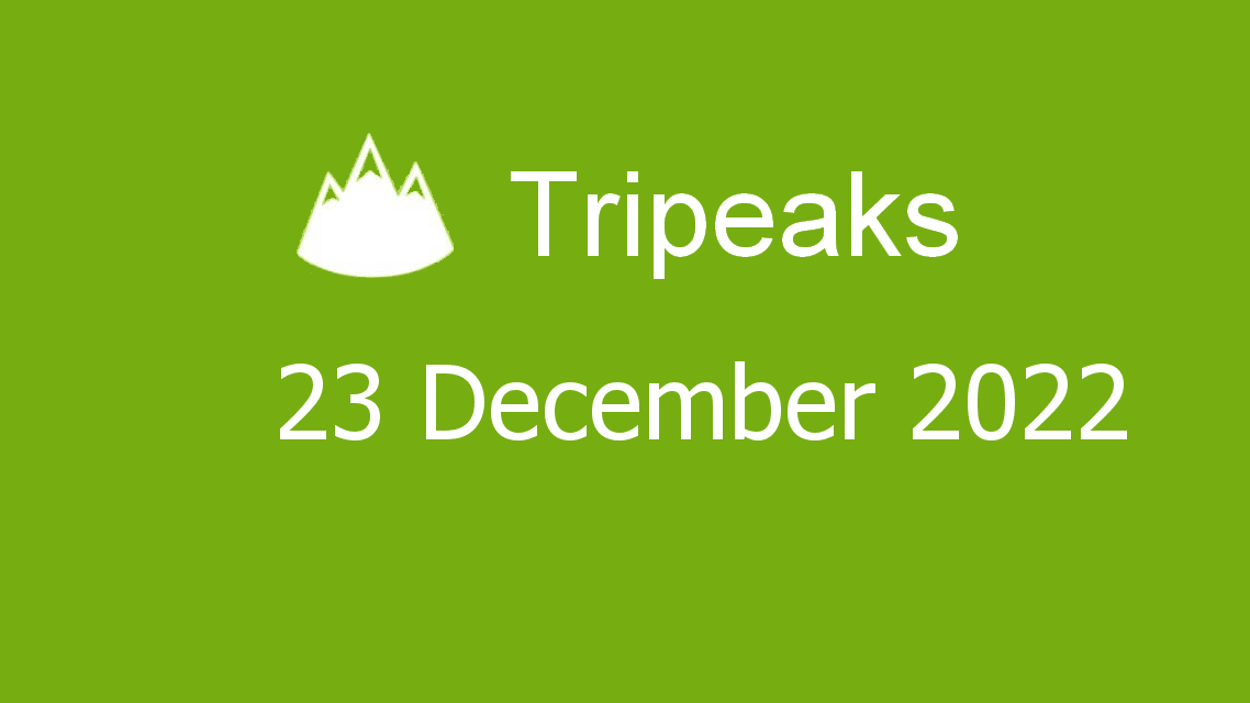 Microsoft solitaire collection - tripeaks - 23 december 2022