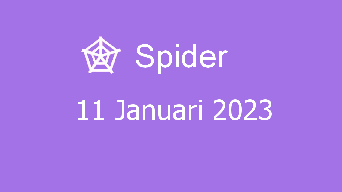 Microsoft solitaire collection - spider - 11 januari 2023