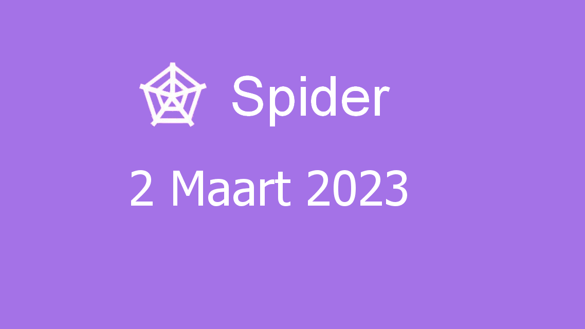 Microsoft solitaire collection - spider - 02 maart 2023