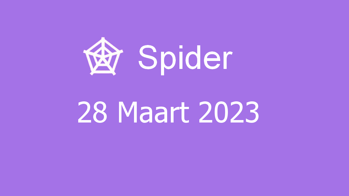 Microsoft solitaire collection - spider - 28 maart 2023