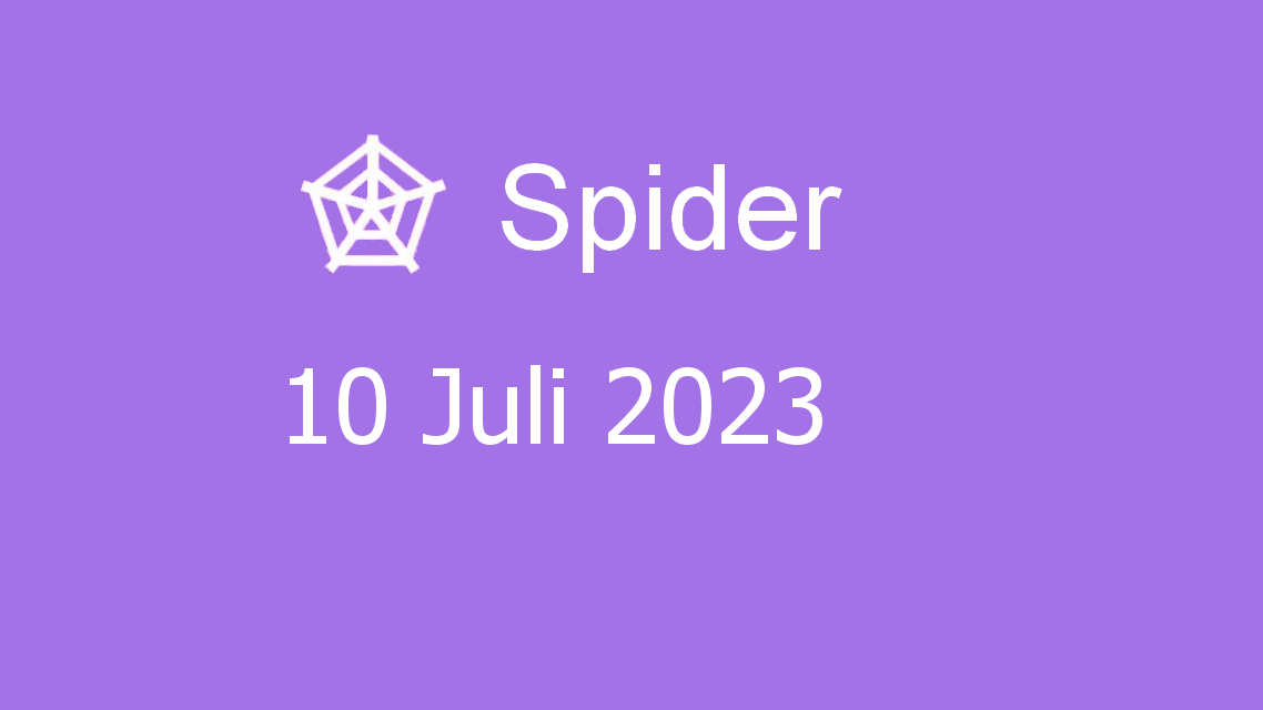 Microsoft solitaire collection - spider - 10 juli 2023