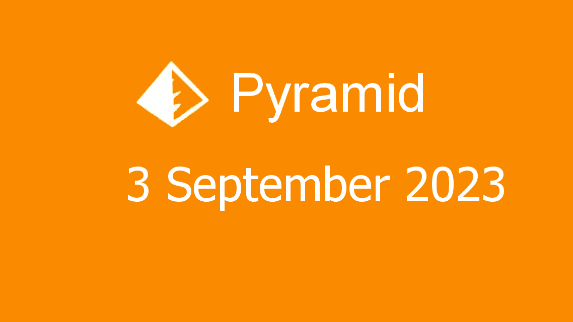 Microsoft solitaire collection - pyramid - 03 september 2023