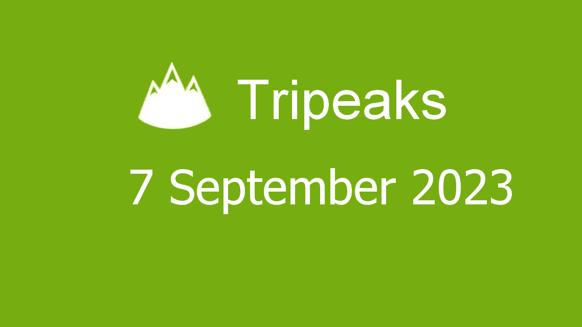 Microsoft solitaire collection - tripeaks - 07 september 2023