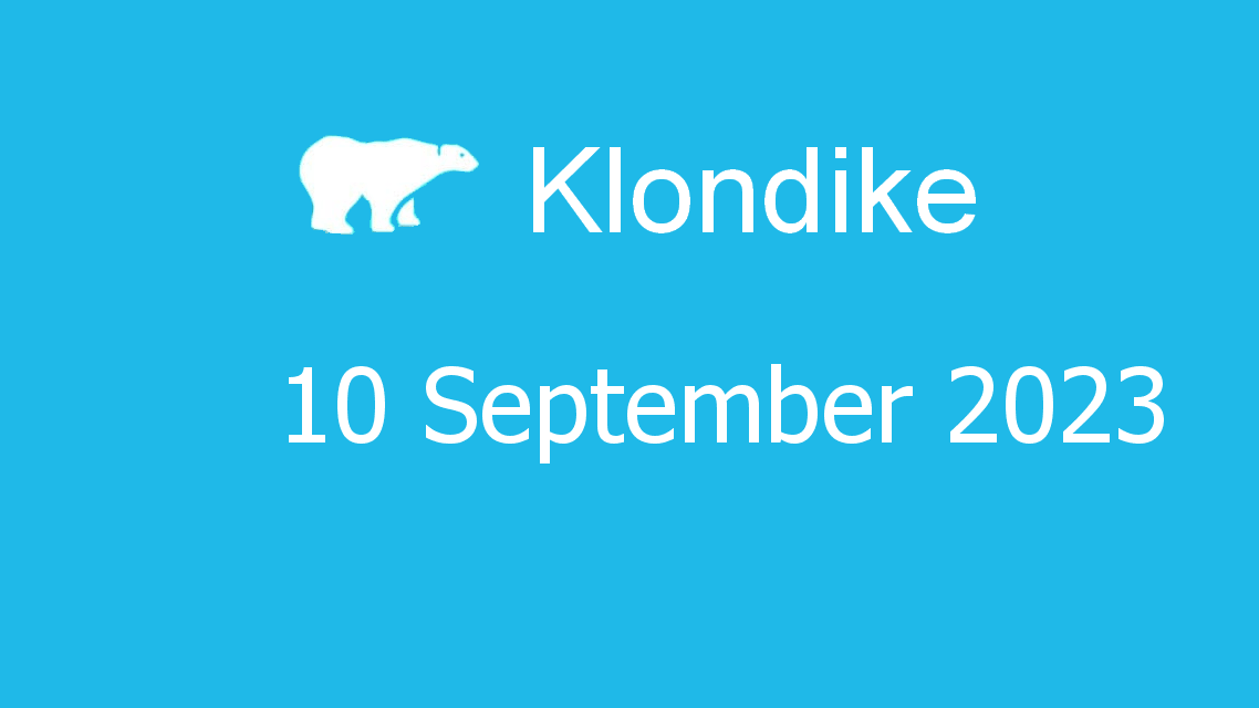 Microsoft solitaire collection - klondike - 10 september 2023