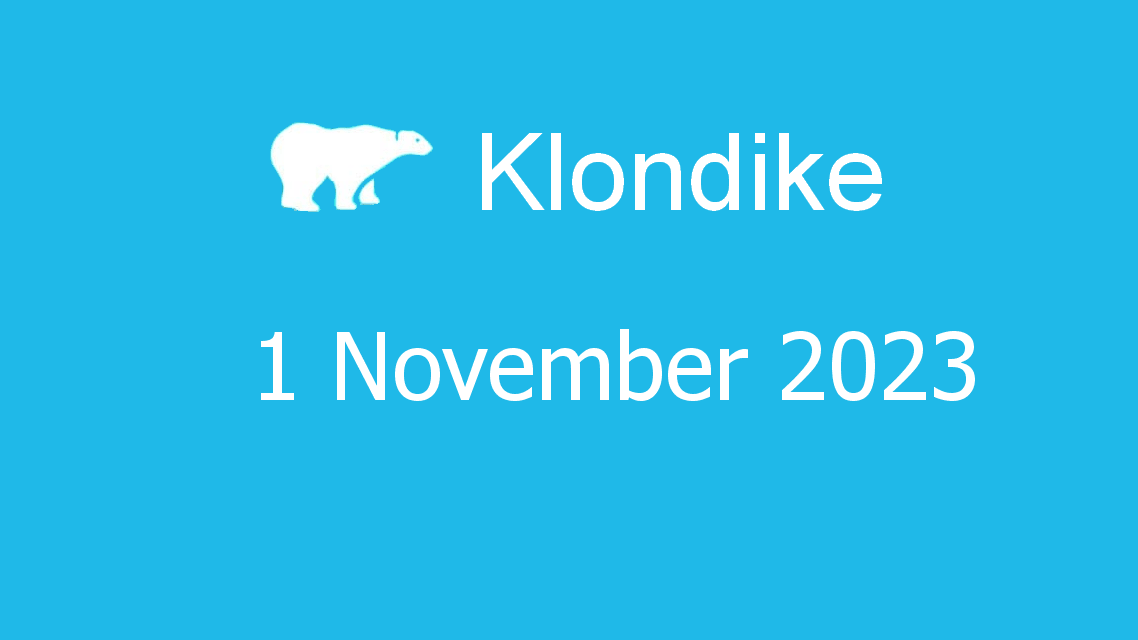 Microsoft solitaire collection - klondike - 01 november 2023
