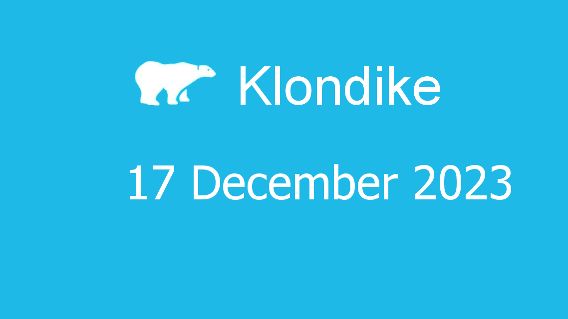 Microsoft solitaire collection - klondike - 17 december 2023