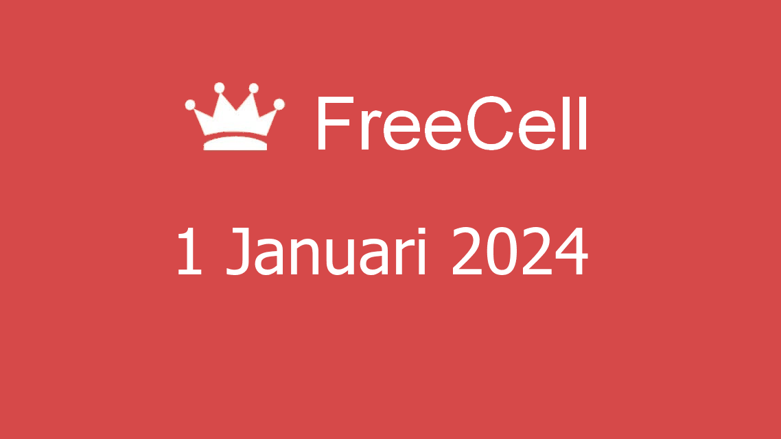 Microsoft solitaire collection - freecell - 01 januari 2024