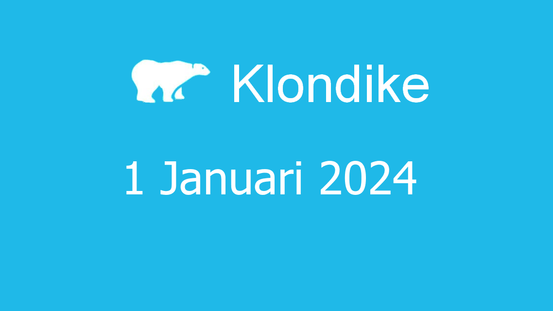 Microsoft solitaire collection - klondike - 01 januari 2024