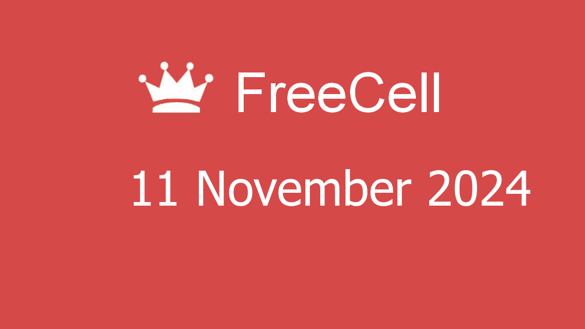 Microsoft solitaire collection - freecell - 11 november 2024