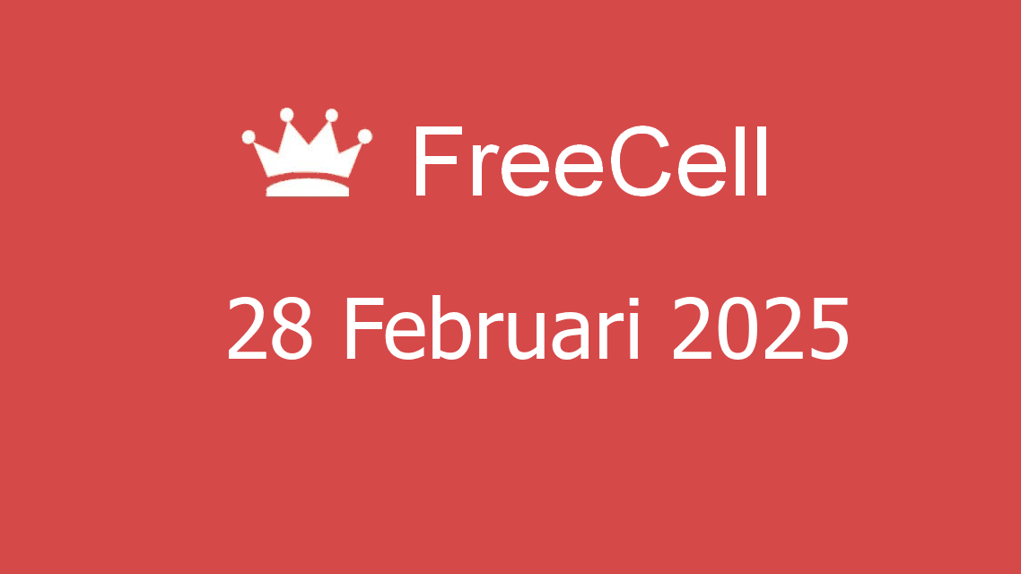 Microsoft solitaire collection - freecell - 28 februari 2025