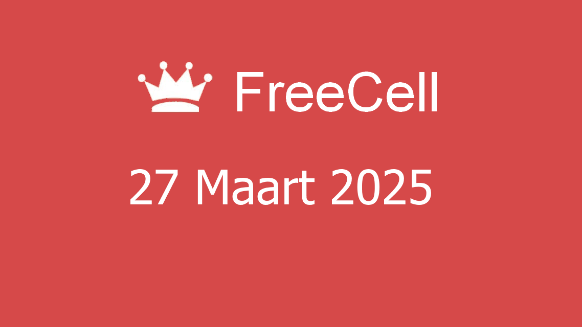 Microsoft solitaire collection - freecell - 27 maart 2025