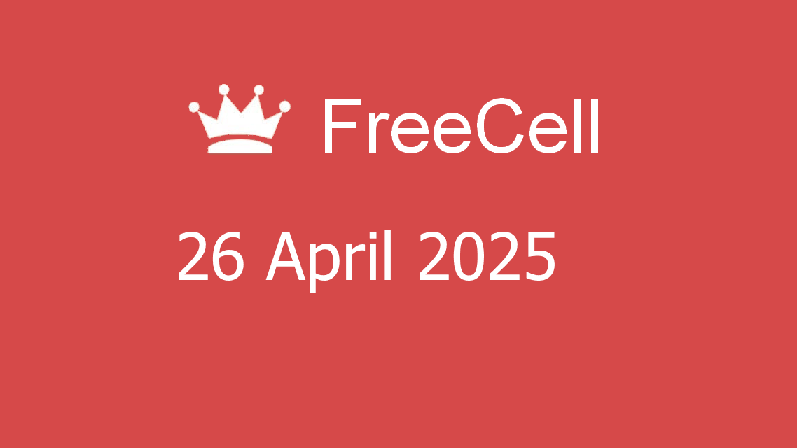 Microsoft solitaire collection - freecell - 26 april 2025