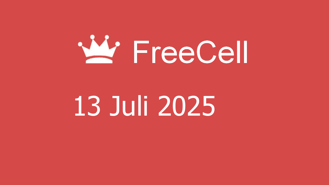 Microsoft solitaire collection - freecell - 13 juli 2025