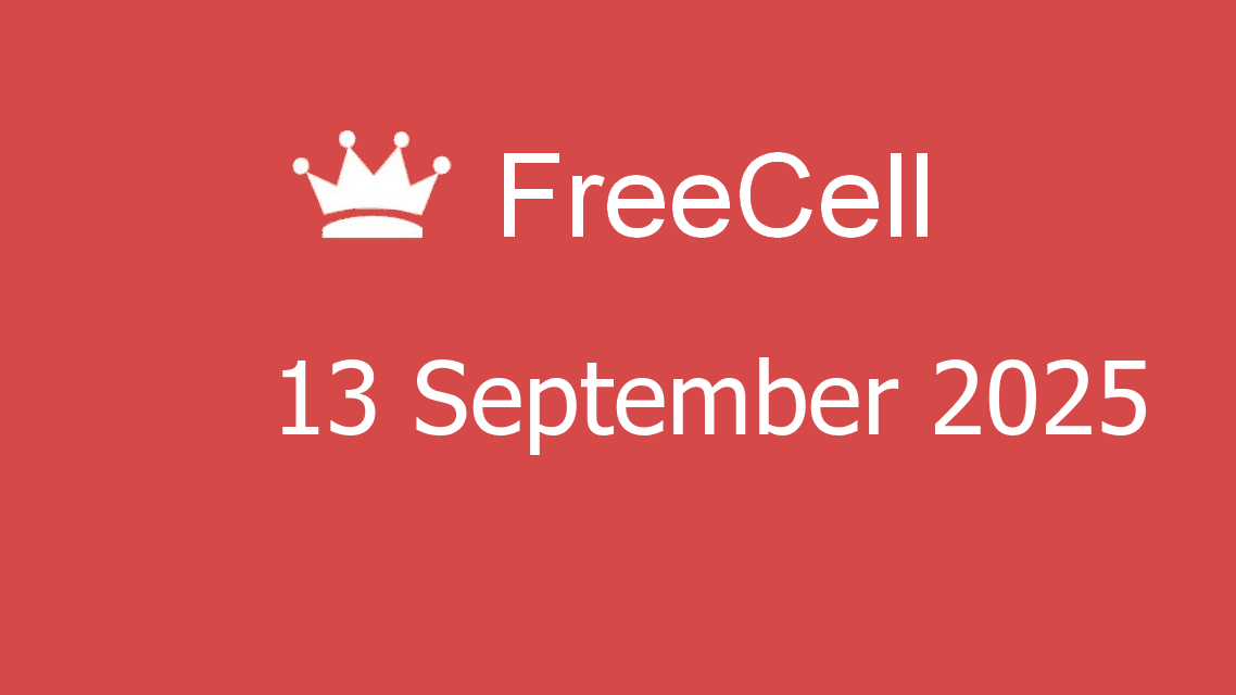Microsoft solitaire collection - freecell - 13 september 2025