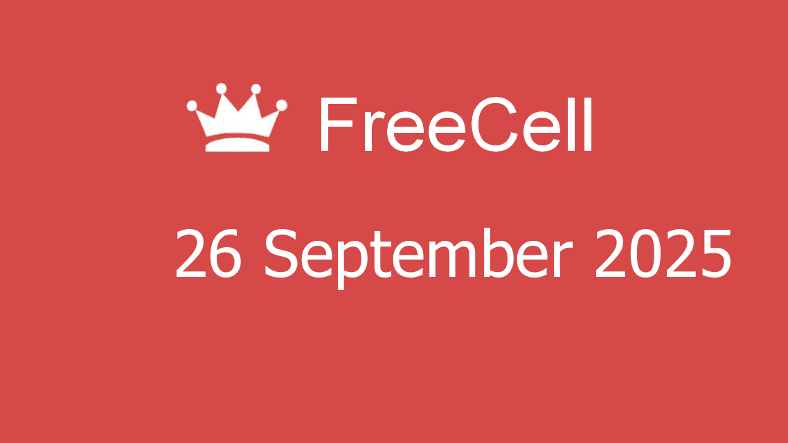Microsoft solitaire collection - freecell - 26 september 2025