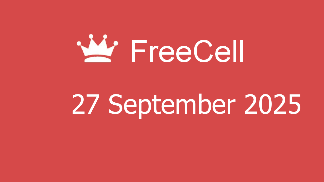 Microsoft solitaire collection - freecell - 27 september 2025